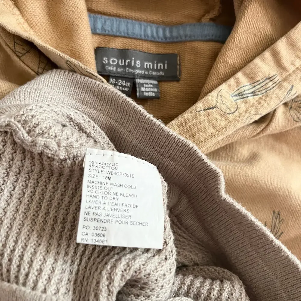 Boys Fall Winter Outfit Bundle 18-24M Contemporary Knits Tops Bottoms